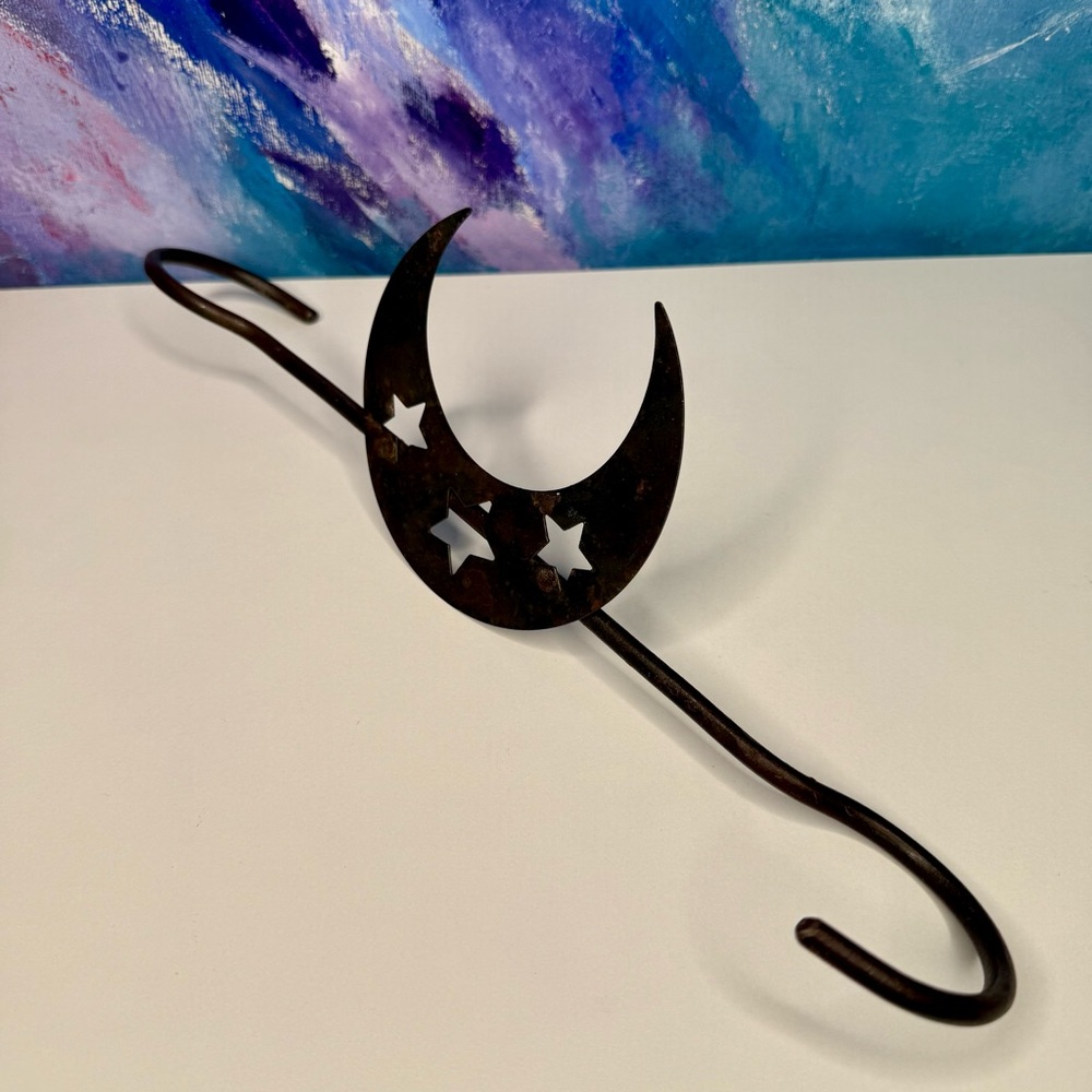 Celestial Moon Stars Metal Hook Hanger for Hanging Plant Planter Y2K Whimsigoth